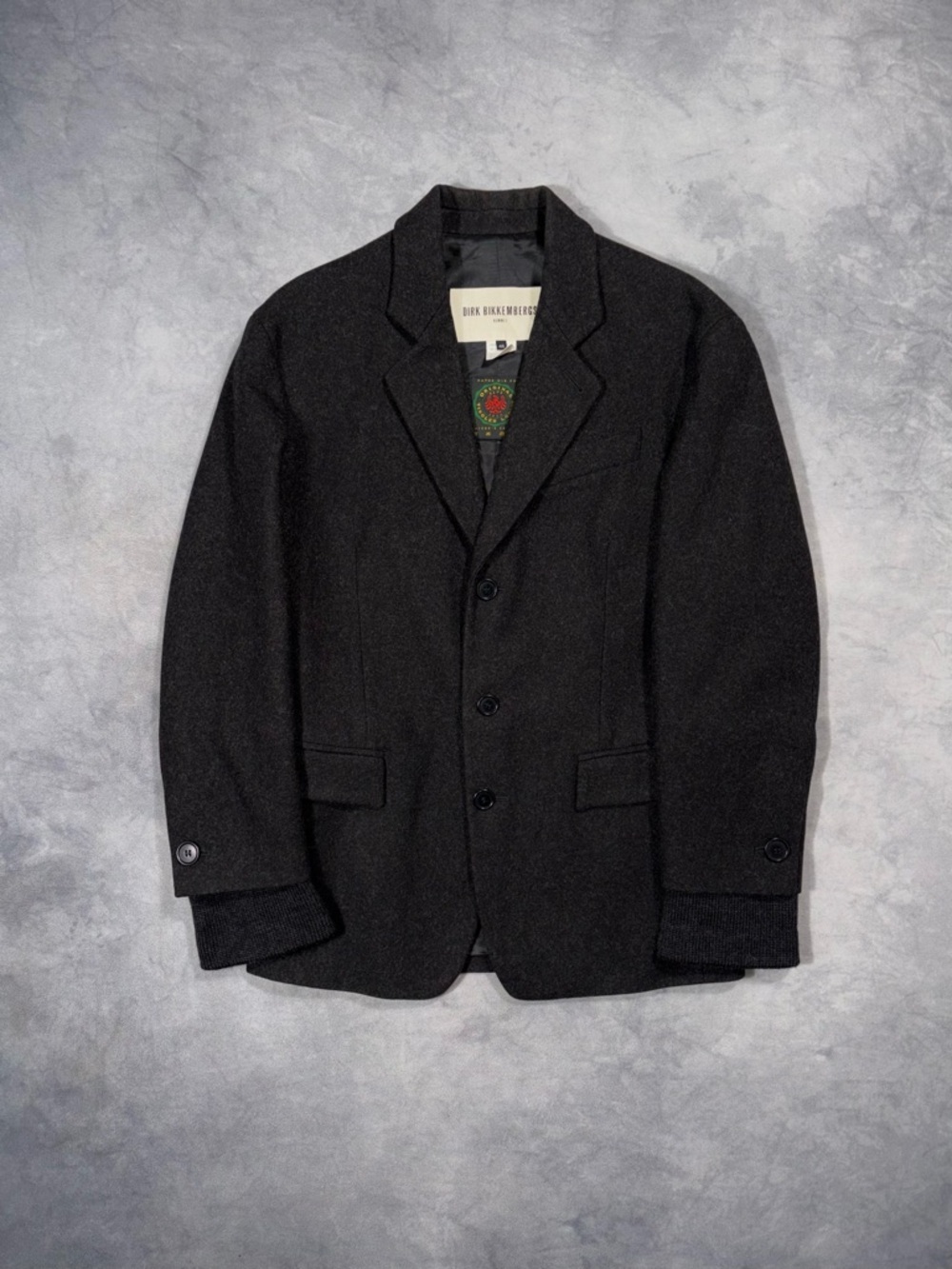 RARE DIRK BIKKEMBERGS HOMME AW96 Archive Avantgarde Runway 90s Wool Coat